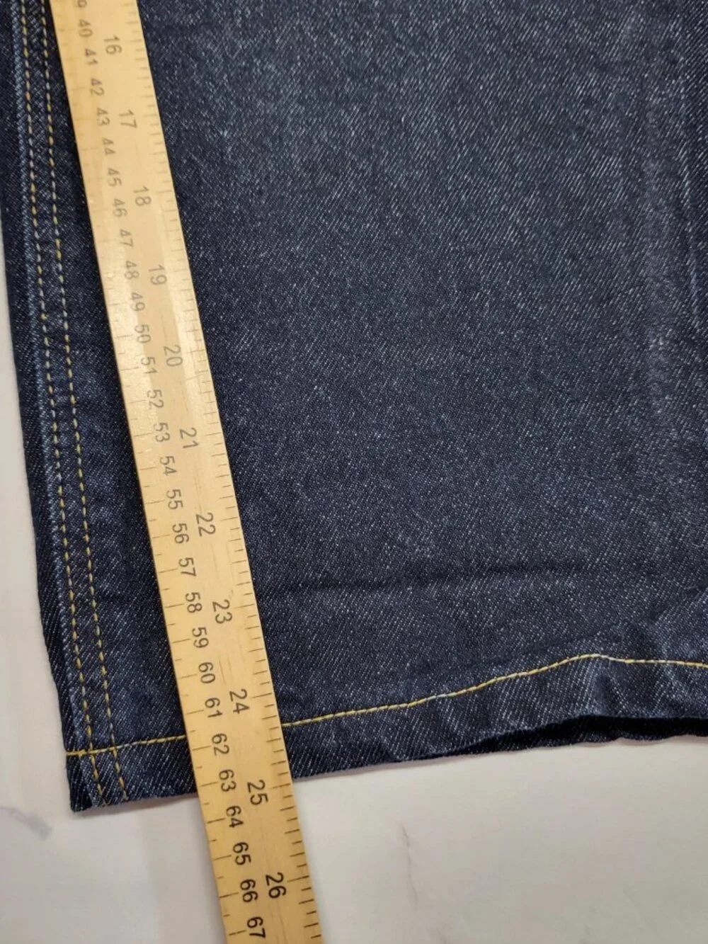 Old Navy Jeans Built in Tough Men 48X25 {Tag48X30) Original Tapered Hems Altered